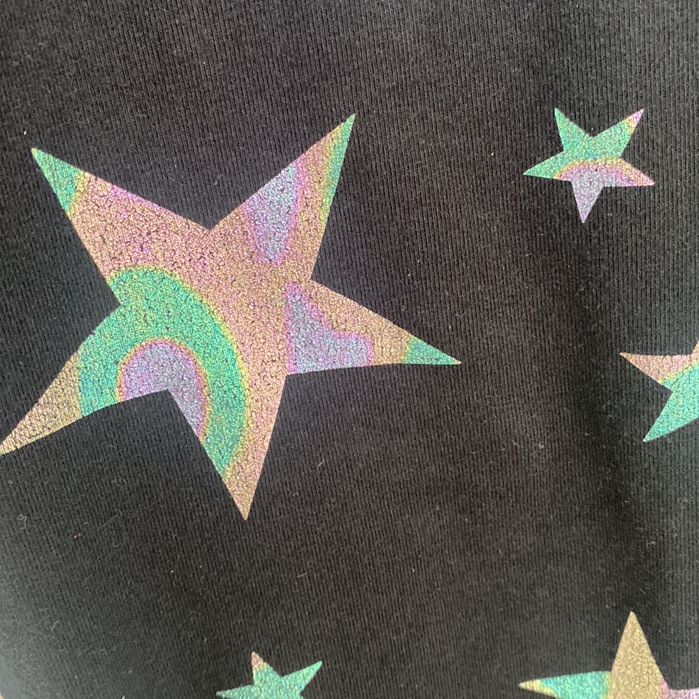 Torrid Metallic Rainbow Foil Star Print Signature Full Length Leggings - Picture 5 of 6